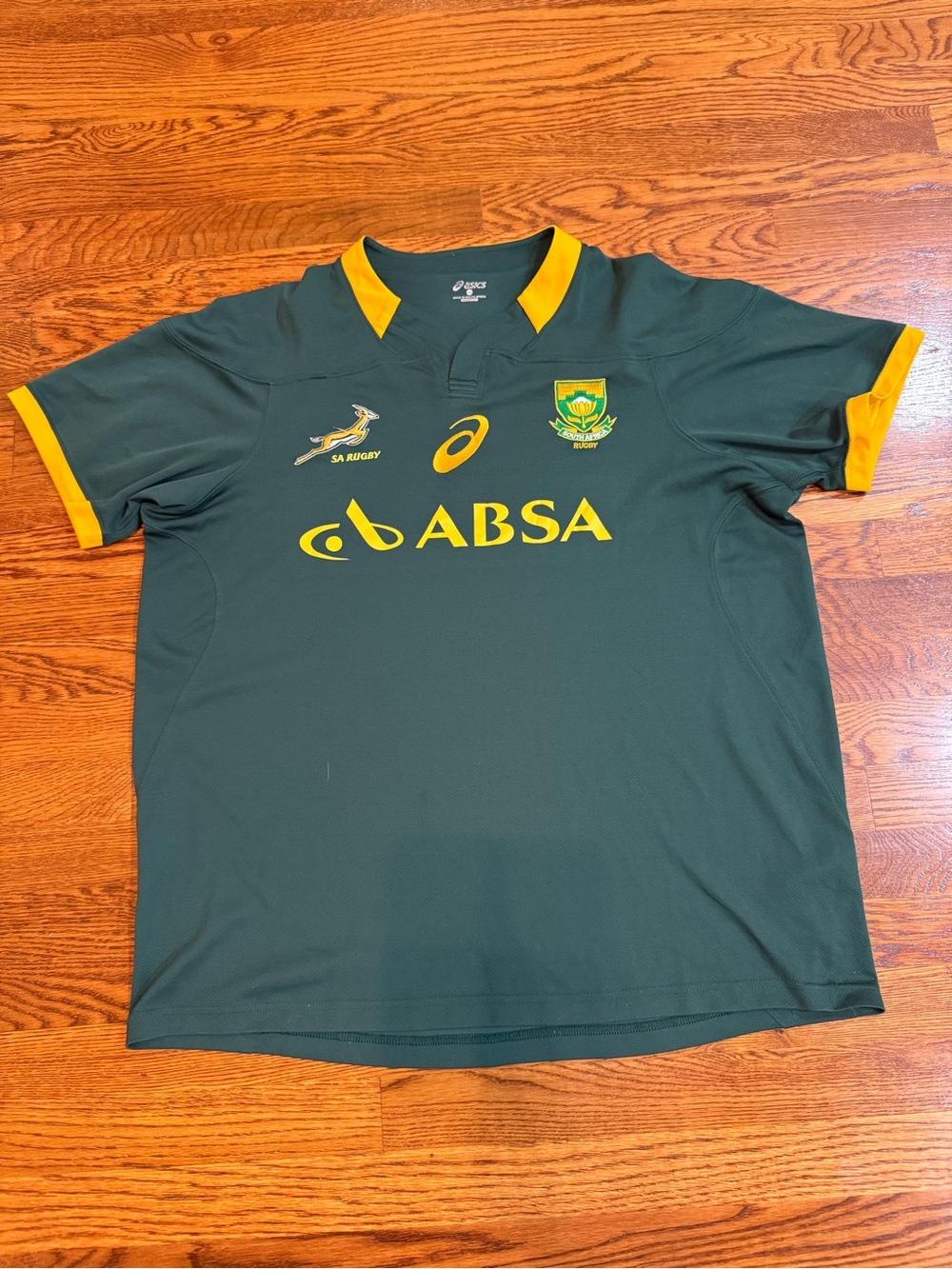South Africa Rugby ASICS ABSA Green Yellow Men’s 3XL Jersey